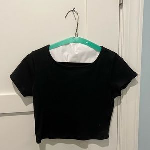 Princess Polly black crop top size small.
